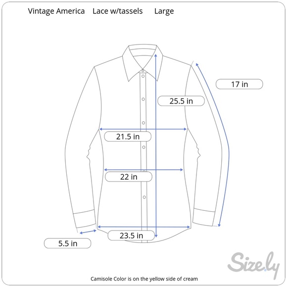 Vintage America-Boho Lace Blouse-Large-NWT - Picture 8 of 8